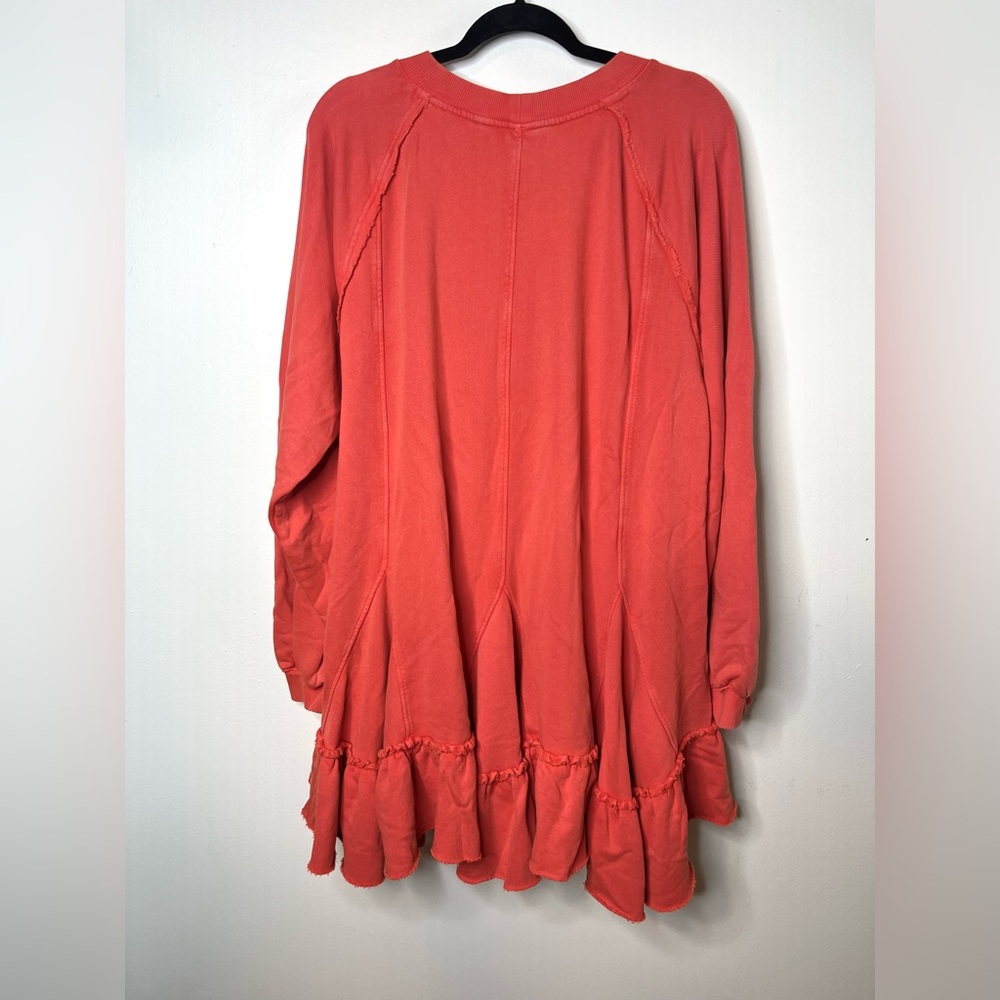 Free People Eva Sweatshirt Tunic Eyelet SZ M EUC - Picture 6 of 10